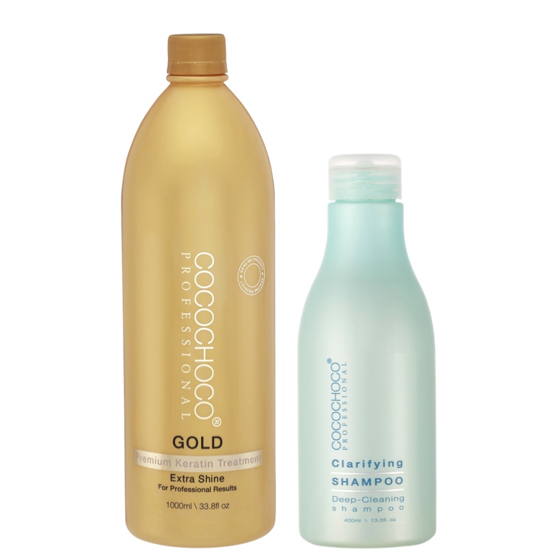 Brazílsky Keratín Gold 1000 ml + Čistiaci šampón 400 ml | COCOCHOCO®